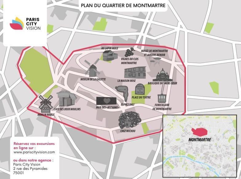 Appartamento Studyo Cosy 400 Metre Sacre Ceour Parigi Esterno foto